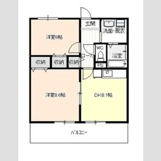 クレール打出【2階】の間取り