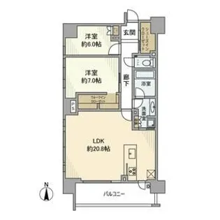 シティハウス名駅那古野【4階】の間取り