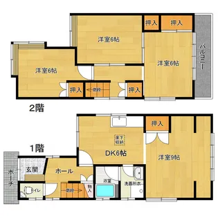愛知県名古屋市守山区八反【一戸建】の間取り