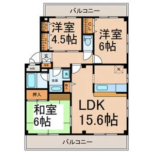 メゾンプチシャトー砂場【3階】の間取り
