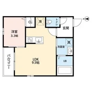 1LDKの間取り画像