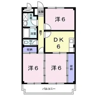ウィン長谷川【1階】の間取り