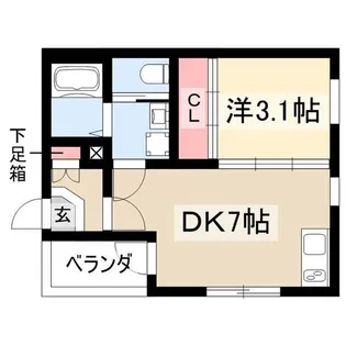 ハーモニーテラス草薙町Ⅳ【2階】の間取り
