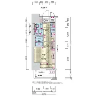 プレサンス高畑ルミア【4階】の間取り