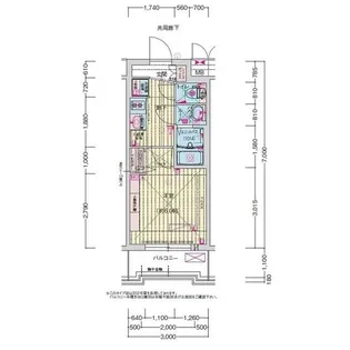 プレサンス高畑ルミア【6階】の間取り