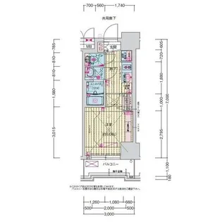 プレサンス高畑ルミア【4階】の間取り