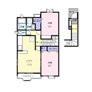 フィオーレ【203号室】の間取り