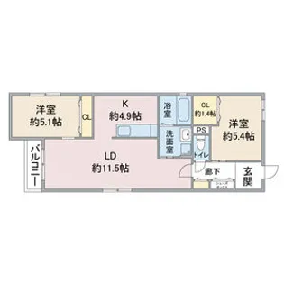 CELENEST高岳【3階】の間取り