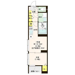 グランシャルム中村【3階】の間取り