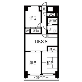 マンション森【9階】の間取り