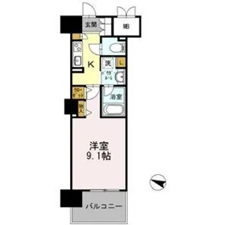 ロイヤルパークスERささしま【14階】の間取り