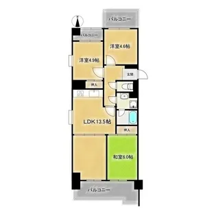 ライオンズマンション千代田橋【5階】の間取り