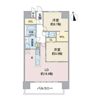 ラトゥール代官町EAST【8階】の間取り