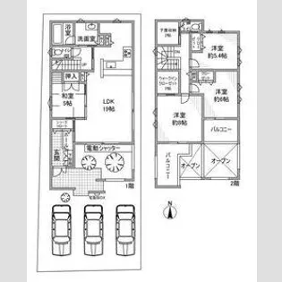 愛知県名古屋市千種区竹越1丁目【一戸建】の間取り