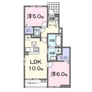 シャルール北浦【1階】の間取り