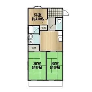 ドミール梅ヶ坪【207号室】の間取り