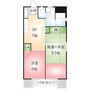 ロンシャン金山【701号室】の間取り