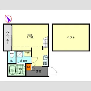 アルディア南川【105*号室】の間取り