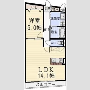 メゾンダール【1階】の間取り