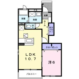 むくのき荘【1階】の間取り