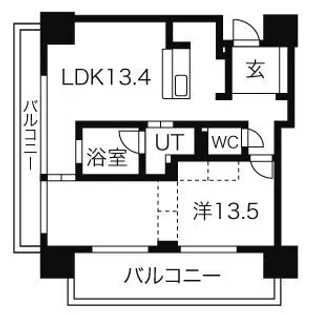 2LDKの間取り画像