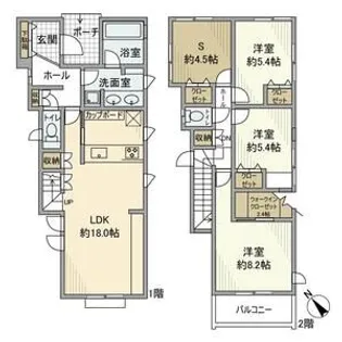 愛知県名古屋市緑区東陵【一戸建】の間取り
