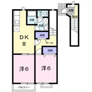 エステートアルファ【2階】の間取り