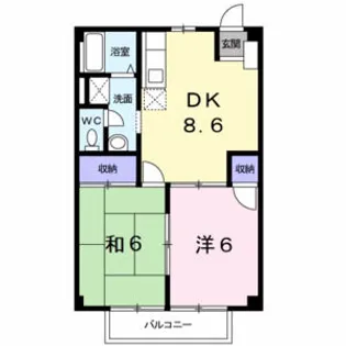 グリーンシティ浅田【2階】の間取り