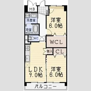 ルーチェ(LUCE)【6階】の間取り