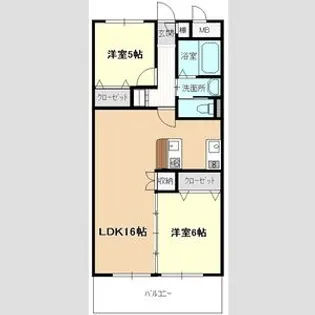 メゾンしかた【3階】の間取り