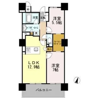 ロイヤルパークスERささしま【1221号室】の間取り