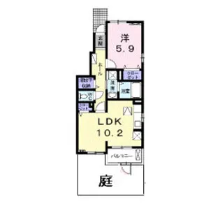 ベル フィオーレ Ⅱ【1階】の間取り