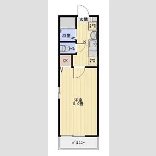 1Kの間取り画像