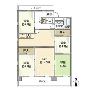 第2香流マンション【401号室】の間取り