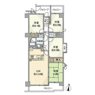 御影パークハイツ一番館【0号室】の間取り