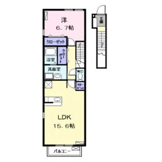 1LDKの間取り画像