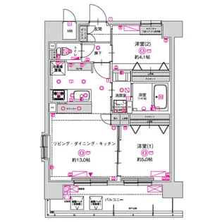 スプランディッド名駅NORTH 【3階】の間取り