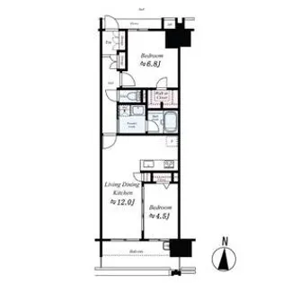 プレサンスジェネ新栄町駅前葵【708号室号室】の間取り