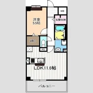 1LDKの間取り画像