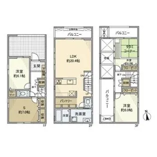 愛知県名古屋市北区大曽根1丁目【一戸建】の間取り