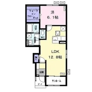 カーサ 東茶屋【1階】の間取り