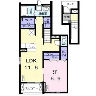 ソレイユ塩池【2階】の間取り