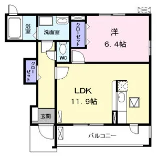 プレッソエコーⅣ【1階】の間取り