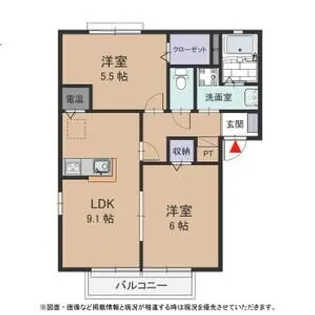 cross road blue【202号室号室】の間取り