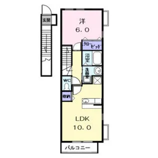カルア千成【2階】の間取り