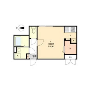 Branche覚王山Ⅱ【0305号室】の間取り