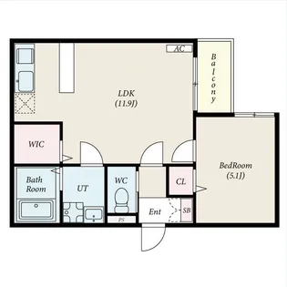 fika庄内緑地公園【1階】の間取り