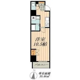 STUDIO KANAREBASHI【13階】の間取り