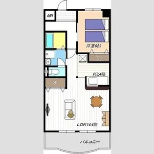 第2桔梗ビル【2階】の間取り
