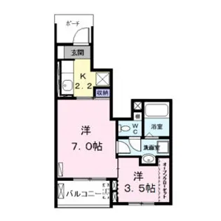 ボヌール Ⅰ【1階】の間取り